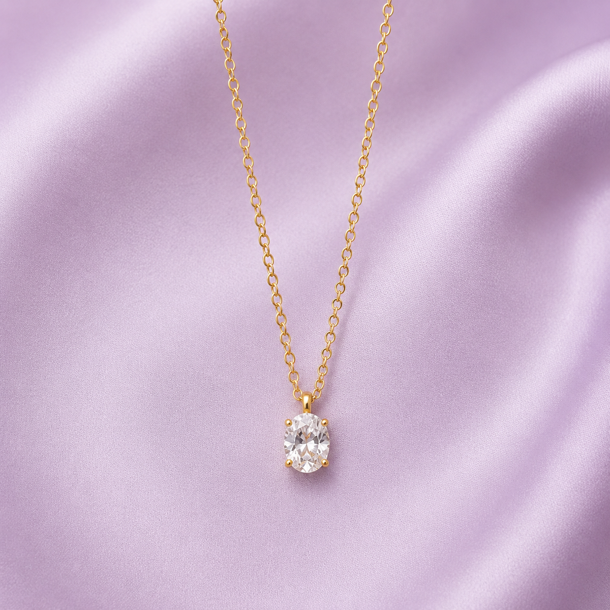 Collar ovalado de ley 925