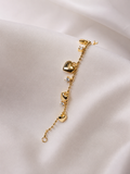 Pulsera de plata 925 en forma de corazon con diamantes