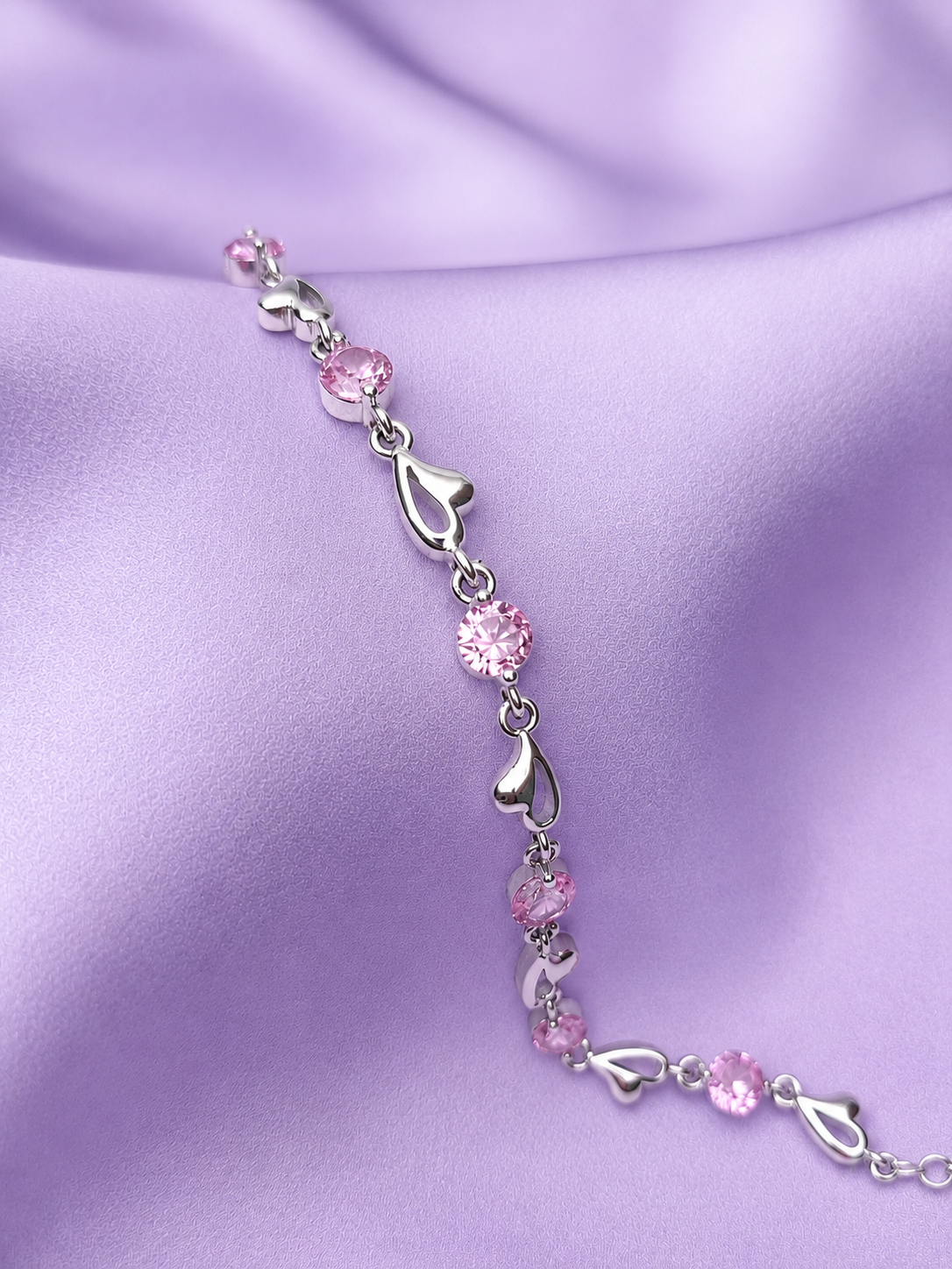 Brazalete de Corazon plateada