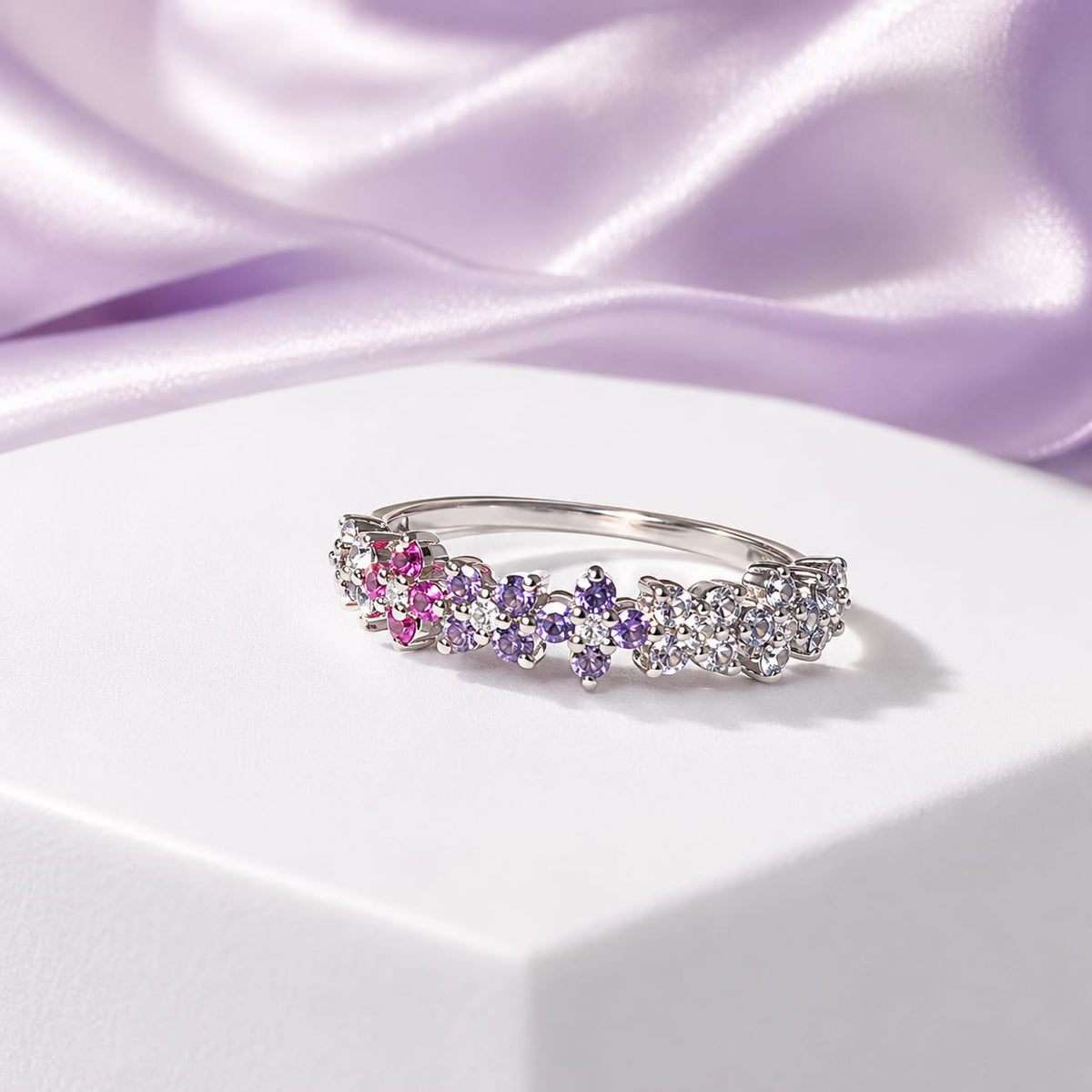Anillo de flores de colores